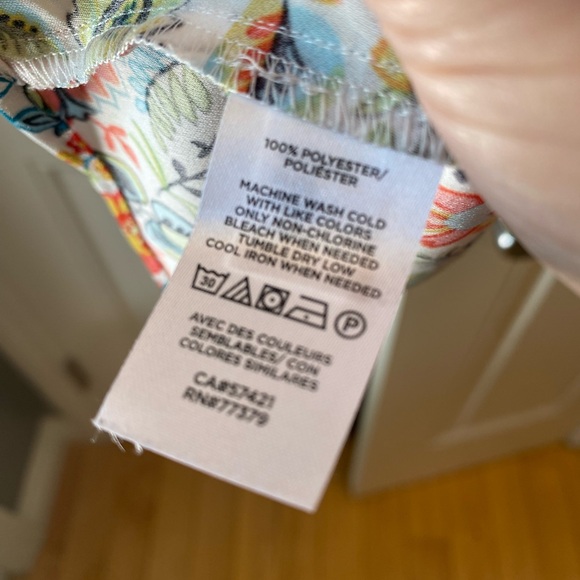 Like new - Ann Taylor Pink and Green Ruffled Tiered Sundress - Picture 4 of 4